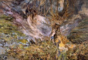 2.Hernan Bas_Saint Sebastian(arrows for martyrs)_2007_mixed media on linen over 2 panels_167