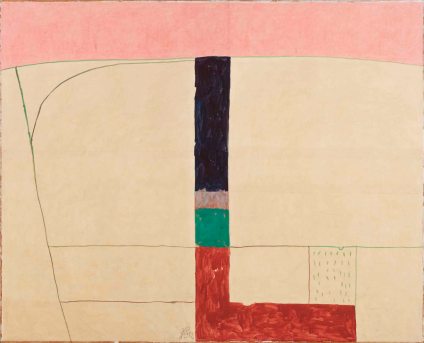 느린 풍경-사이_장지 위에 먹,분채_138x171cm_2012_수정