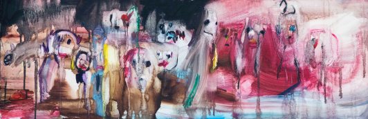 채온_혼령들의 춤 oil on canvas 30x90cm 2012