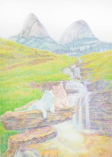 장종완_연인 Couple_2016_Color pencil on paper_72 x 51 cm