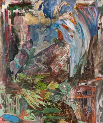 3.Hernan Bas_The golden boy_2012_acrylic,silkscreen, gold leaf and block print on linen_182.9x152