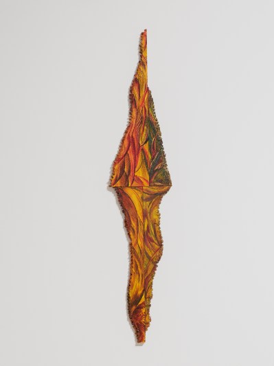 임창곤, 결정체, 2021, oil on wood, 103x20.5cm