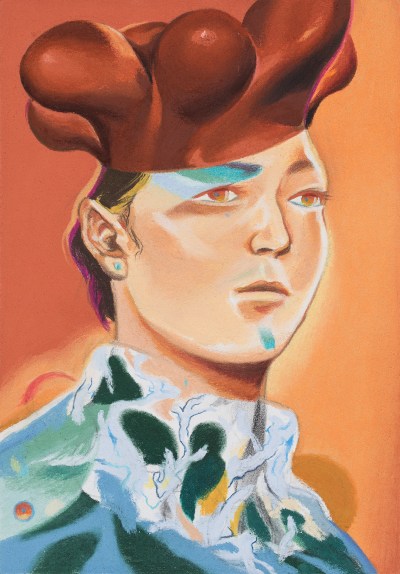 정수정, 인 파우더, 2021, pastel on paper, 25.5×36.5cm