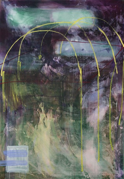 조휘경, Vinyl house on canvas, 2021, tempera and oil on canvas, 162.2 x 112 cm